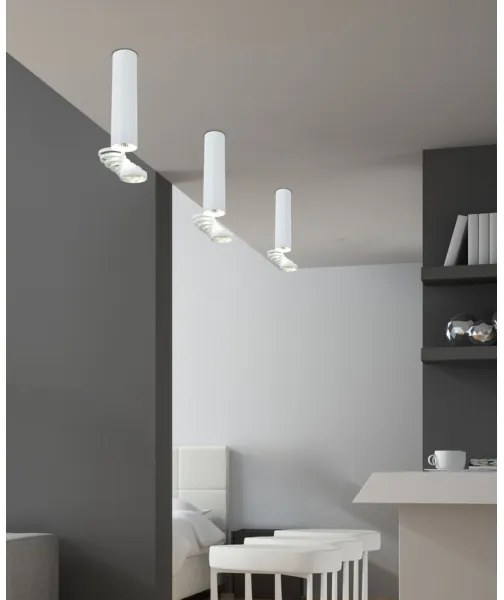 Prisadený luster TUBA 1xGU10/50W/230V biela