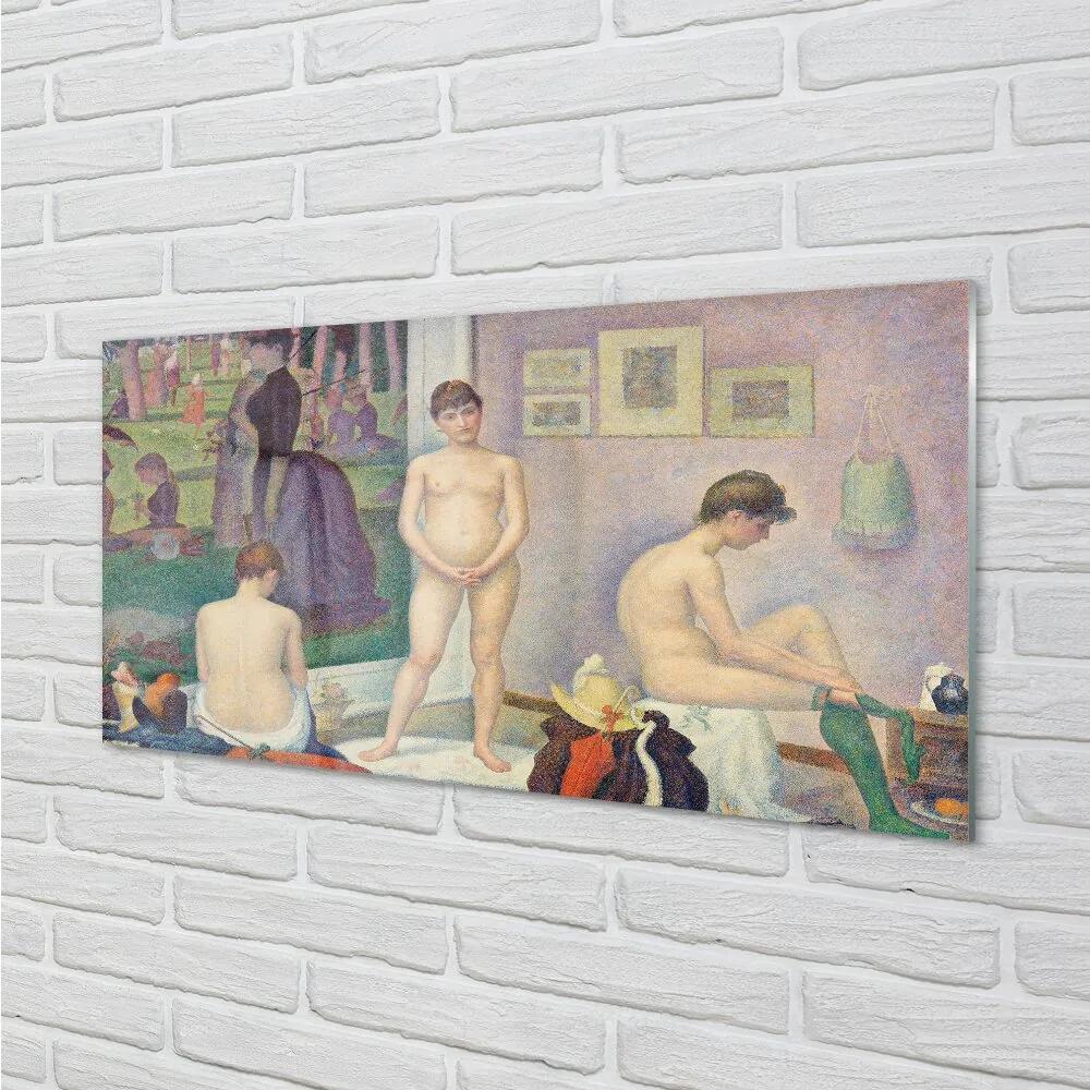 Obraz na skle Umenie maľované modely 120x60 cm