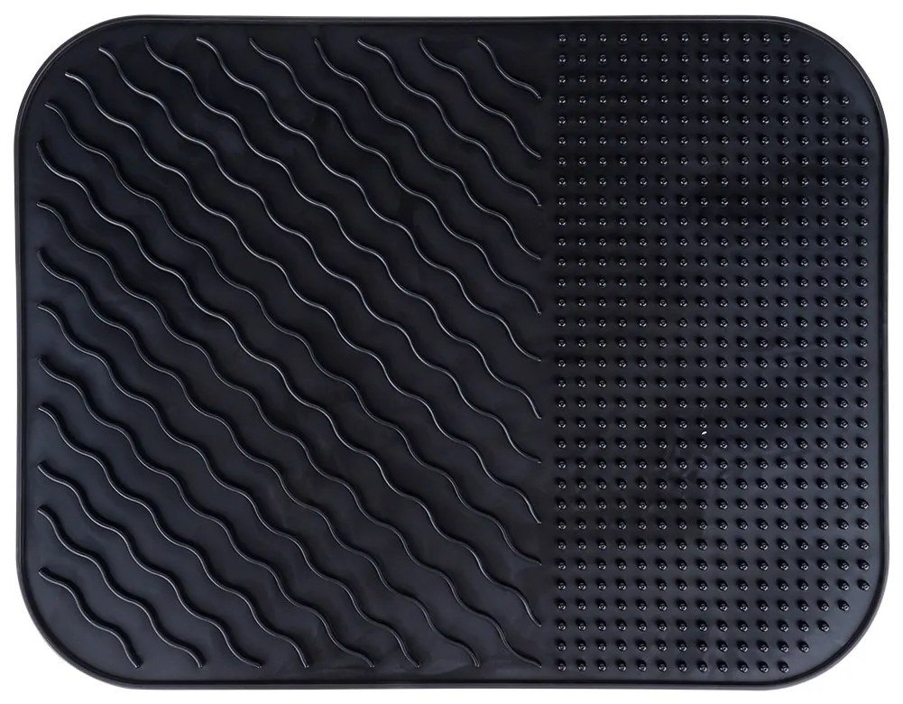 VILDE Podložka - odkvapkávač k drezu, čierny 34 x 26,5 cm