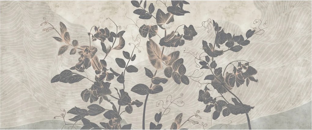 Obraz - Texturované listy (120x50 cm)