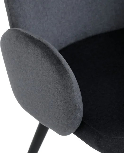 Jedálenská stolička zamatová, sivá DCL-X7129 GREY2