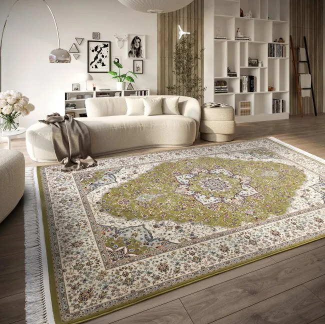 Koberec Villeroy & Boch Kollektion 1870 Etienne zelený / krémový