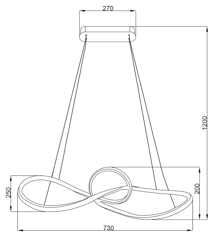 Závesné LED svietidlo Marco, 1x LED 42w, 4000k, b