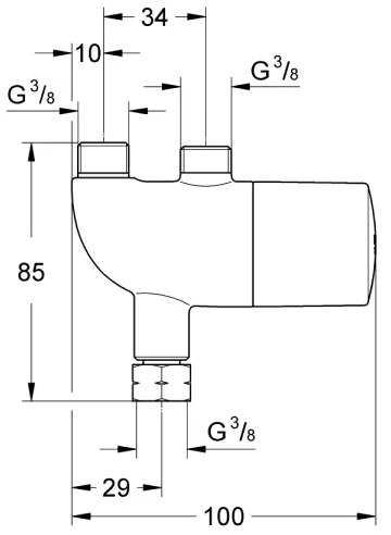 GROHE 34487000 - Termostatická ochrana proti popáleniu GROHTHERM MICRO chróm