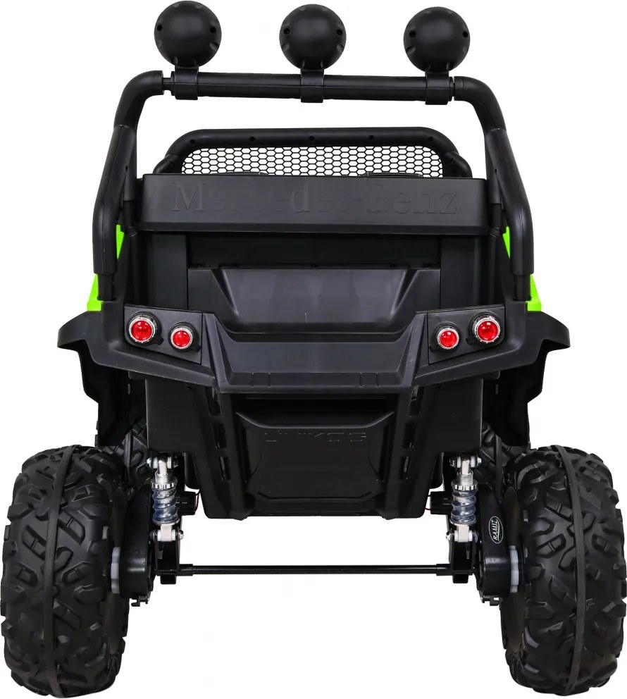 Ramiz Mercedes Benz Unimog pre deti Zelený + pohon 4x4