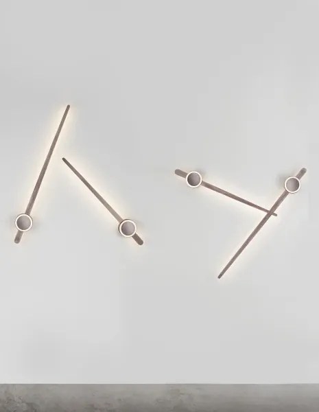 LED nástenné svietidlo Kedo 80 hnedá