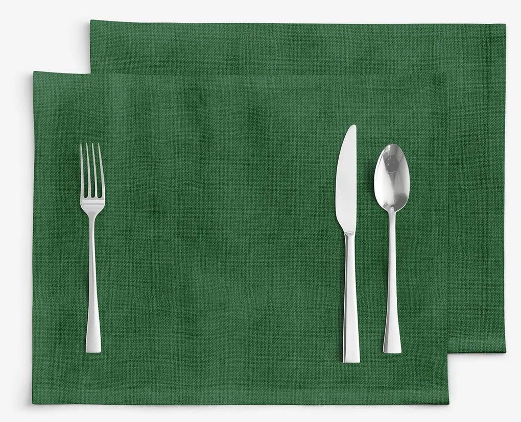Goldea vianočné prestieranie na stôl malaga - tmavo zelené - sada 2ks 30 x 40 cm