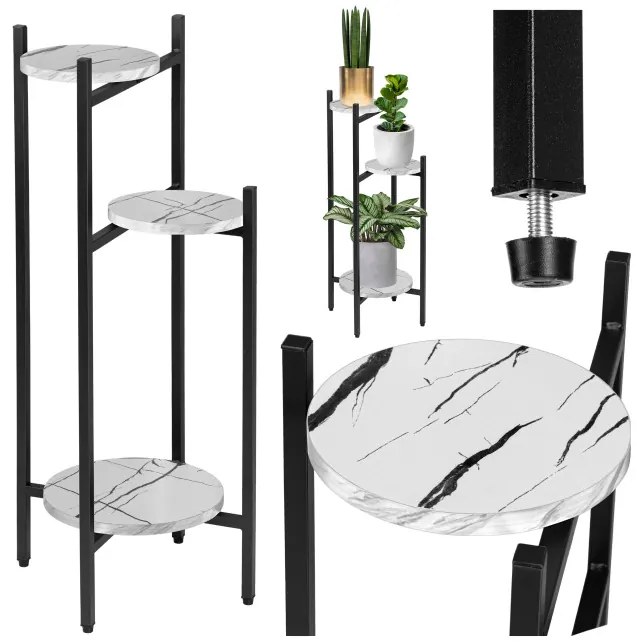 Stojan na kvety TRETORRI biely mramor