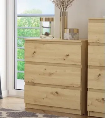 Zásuvková komoda Carlos 75 cm, dub artisan%