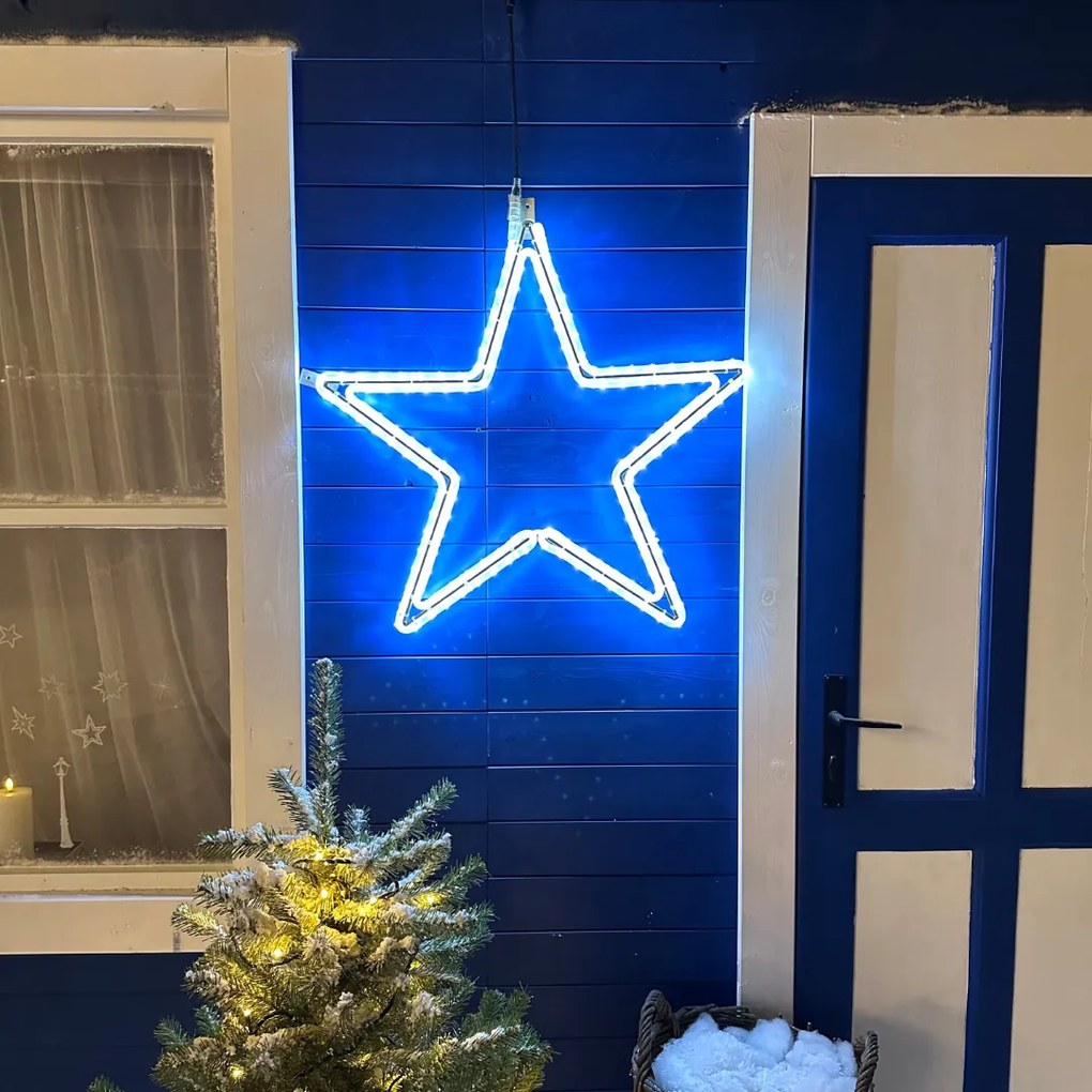 DECOLED LED svetlo hviezda I, závesné, priemer 74 cm, ľadovo biela