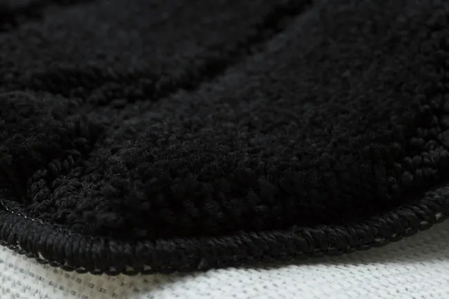 Sada kúpeľňových koberčekov SUPREME STONES kamienky, čierna