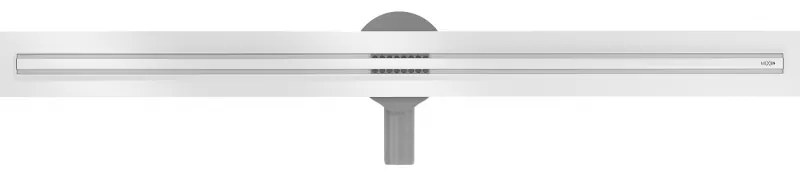 Mexen Flat nerezový sprchový žľab s rotačným 360° sifónom 100 cm, vzor SLIM, biela, 1241100