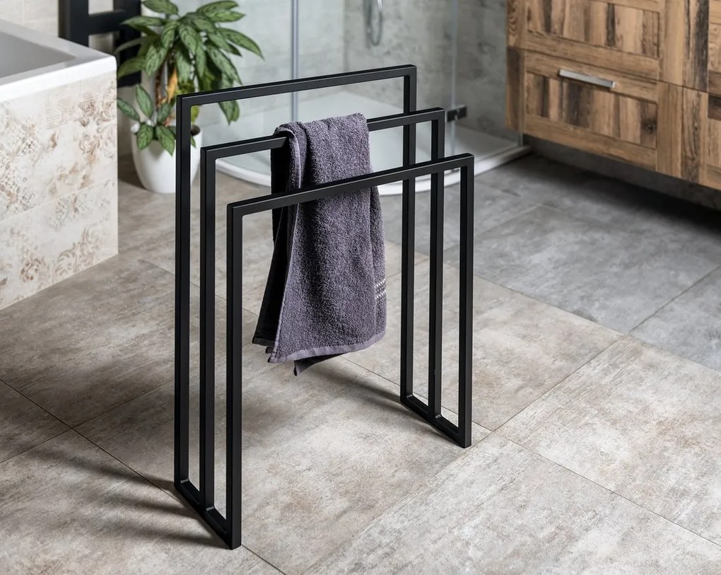 Sapho Sapho, SKA polička na uteráky s hrazdou 600x250mm, biela mat, SKA385W