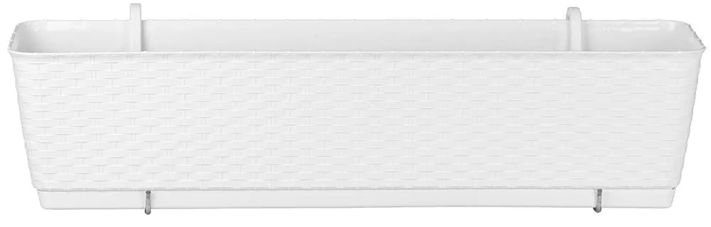 Plastový balkónový kvetináč DRL600PW 59 cm - biela