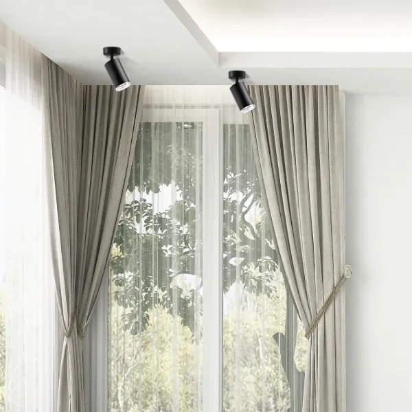 LED RGBW Stmievateľné kúpeľňové bodové svietidlo TURYN 1xGU10/4,8W/230V IP44 čierne