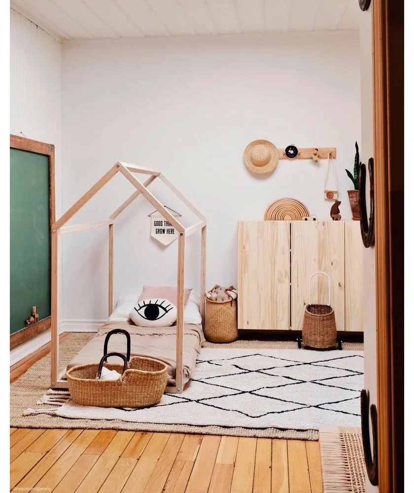 Krémový prateľný ručne tkaný bavlnený koberec 140x200 cm Bereber Beige – Lorena Canals