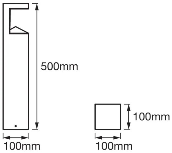 Ledvance - LED Vonkajšia lampa PYRAMID 1xLED/9W/230V IP44 50 cm