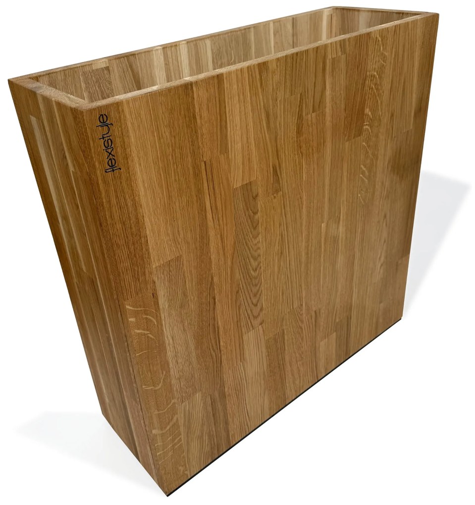 Dekorstudio Elegantný drevený dubový kvetináč do interiéru aj exteriéru 60x60x20cm