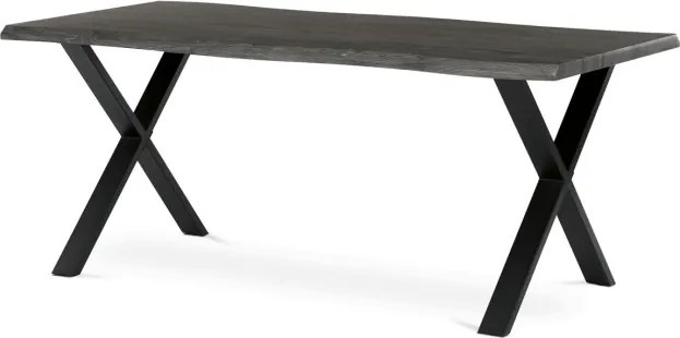 Jedálenský stôl 180x90 cm HT-F4318 GREY sivý dub / čierne nohy