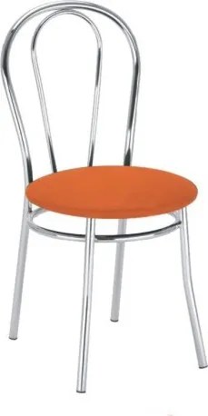 NOWY STYL Tulipan jedálenská stolička chrómová / oranžová (V83)