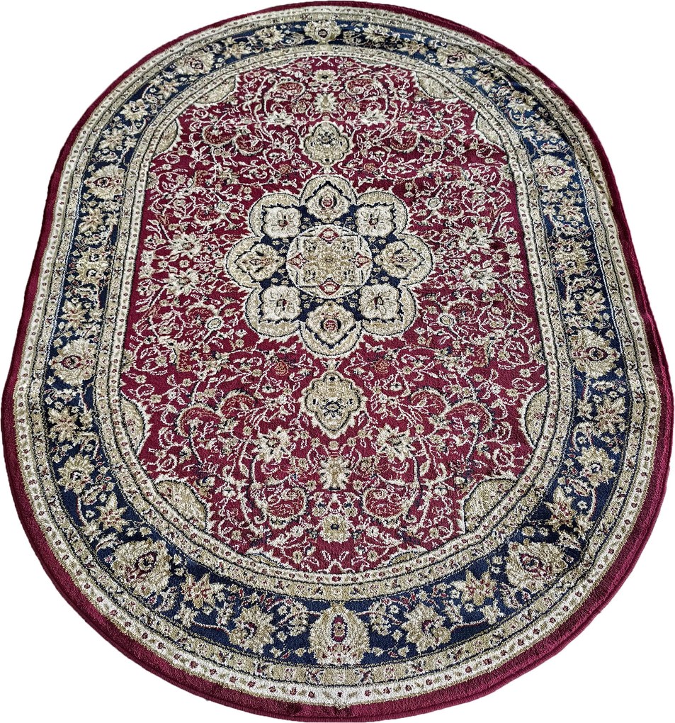 DY Červený oválny orientálny koberec Exclusiv 03 N Rozmer: 160x220 cm