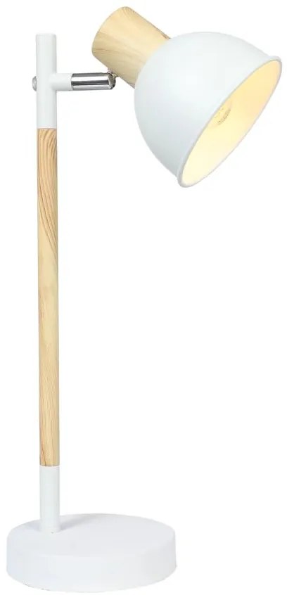 Candellux BONDO Stolná lampa 1X40W E14 wood and white 41-80011