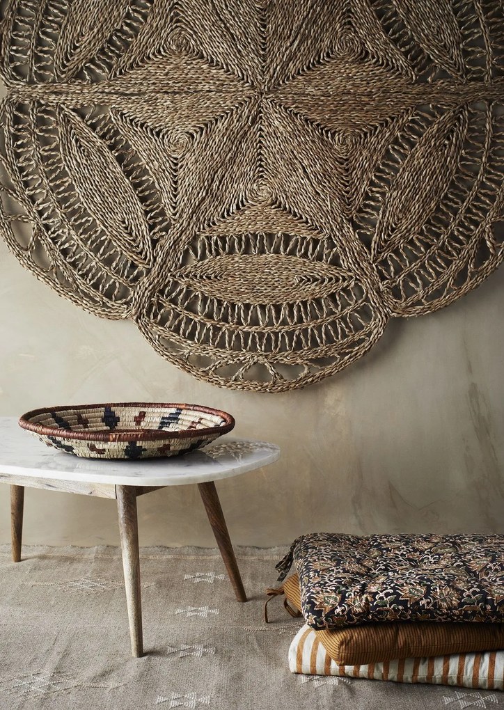 MADAM STOLTZ Sedák na stoličku Sugar Almond Stripe 45×45 cm