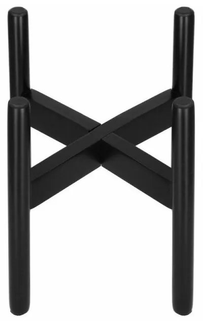 SPRINGOS Drevený stojan na kvety 30 cm, čierny SPRINGOS FLO
