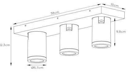 Lucide 09930/15/30 - LED Stmievateľné bodové svietidlo TAYLOR 3xGU10/5W/230V IP44