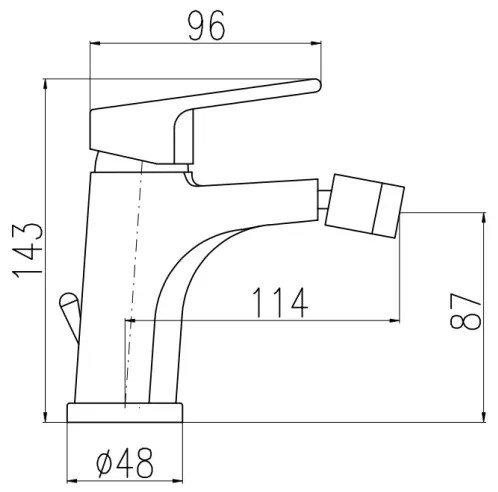 RAV Slezák CO145.0 - Bidetová batéria + výpusť COLORADO 14,3 cm lesklý chróm