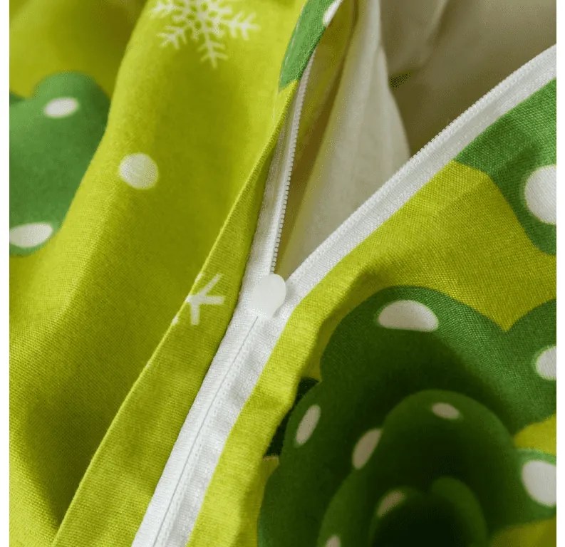 Mikroflanelové obliečky CHRISTMAS TREE zelené Rozmer obliečky: 70 x 90 cm | 140 x 200 cm