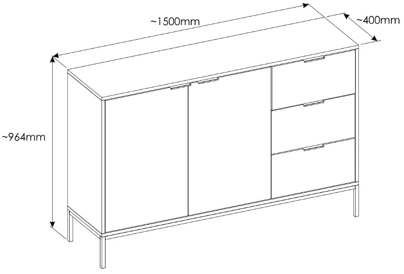 Komoda AUSTIN Biela