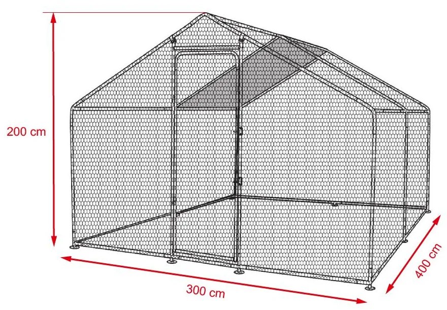 Výbeh pre hydinu Avenberg LOKI L 3 x 4 x 2 m