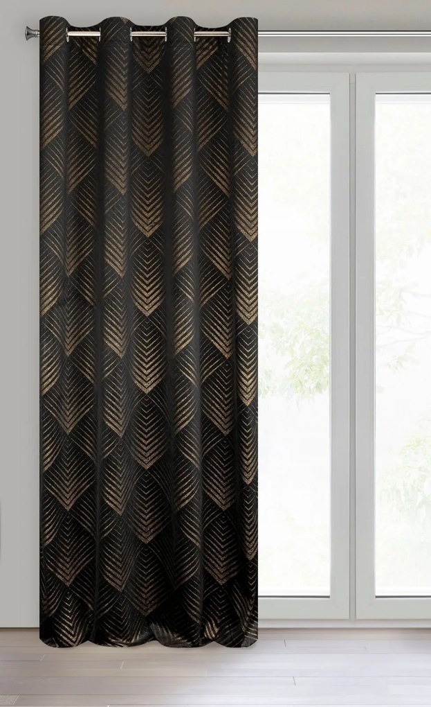 ZATEMŇOVACÍ ZÁVES LIMITED COLLECTION VICTORIA 140X250 CM ČIERNA