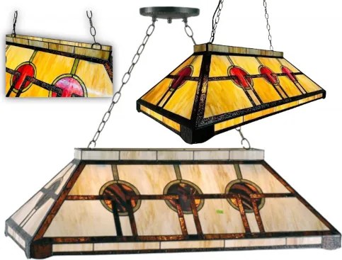Tiffany luster do kuchyne Clayre & Eef 92*47*30*126 3*E27 7,7 KG
