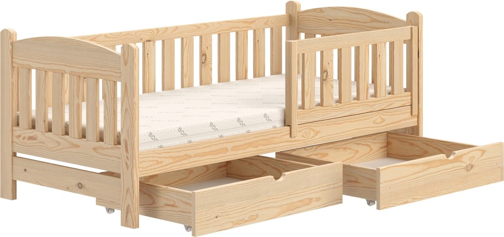Detská posteľ Alvins 70x140 so zásuvkami - borovica