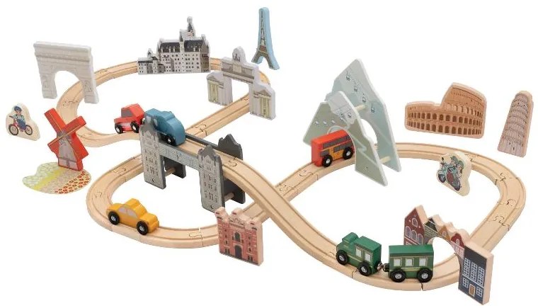 lupilu®  Železničná súprava (cesta po Európe)  (100395164)