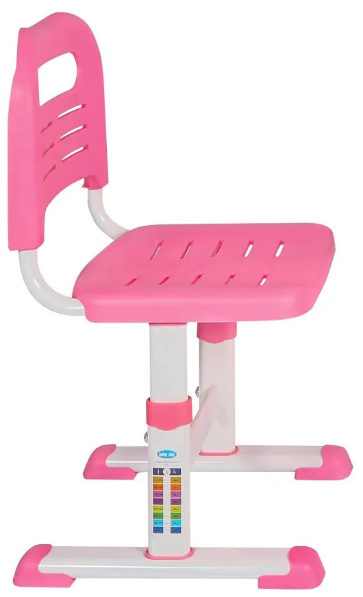Detský rastúci písací stôl s nastaviteľnou výškou- ružový
