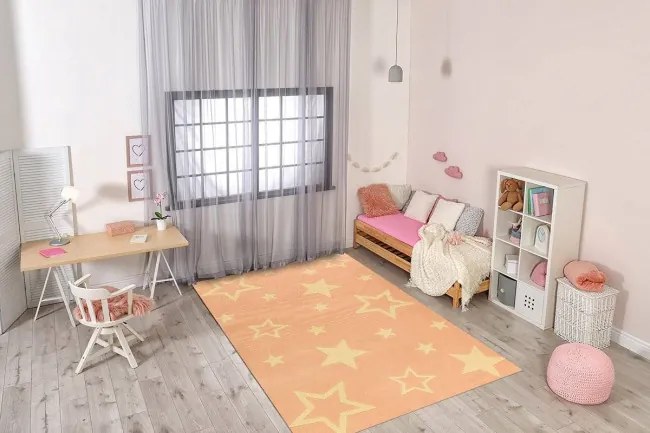 Detský koberec KIDS 533744/85822 Hviezdy rúžový