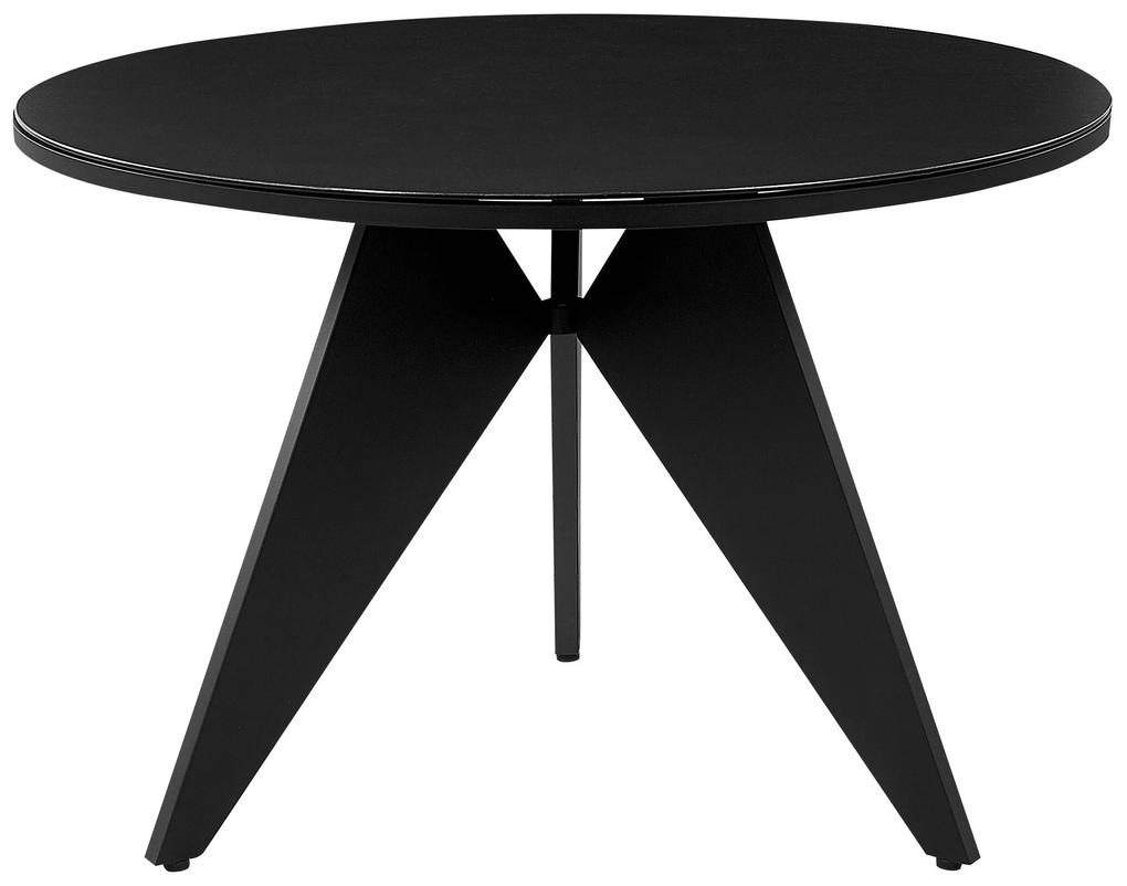 Okrúhly záhradný stôl ⌀ 110 cm čierny OLMETTO Beliani