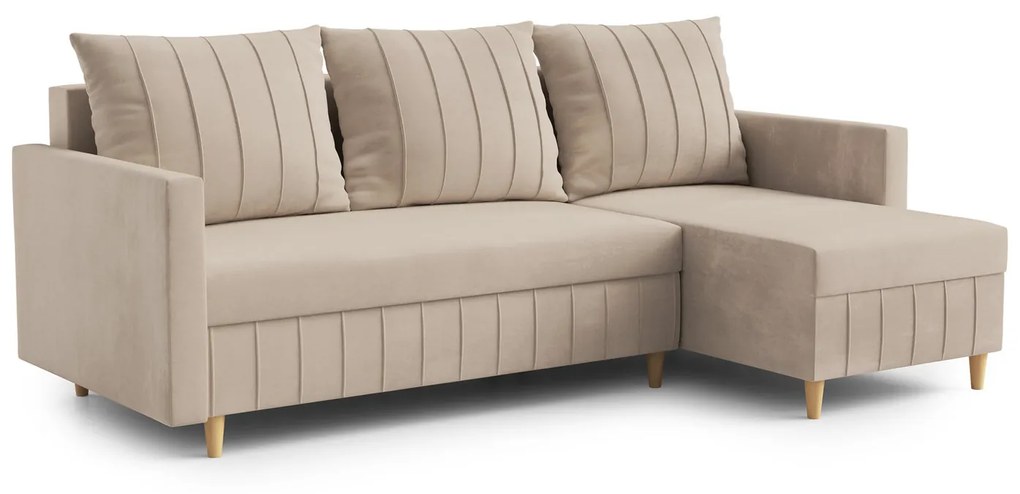 Rozkladacia rohová sedacia súprava FOX Pravá Tmavosivá