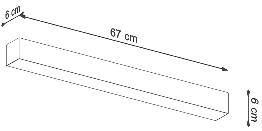 Stropné LED svietidlo Pinne 67, 1x LED 17w, 3000k, w