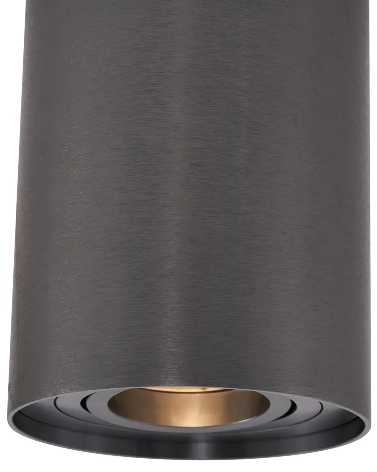 Moderné zapustené bodové svetlo tmavosivé GU10 50 mm výkyvné - Rondoo Up