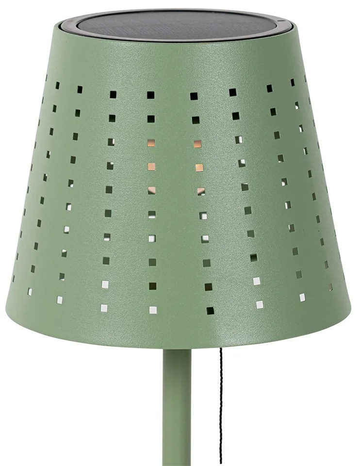 Vonkajšia stolná lampa zelená vrátane LED 3-stupňové stmievanie nabíjateľná a solárna - Ferre