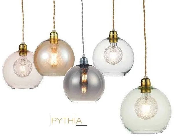 ACA DECOR Závesné svietidlo PYTHIA max. 40W/E27/230V/IP20, priemer 20 cm, mentolová