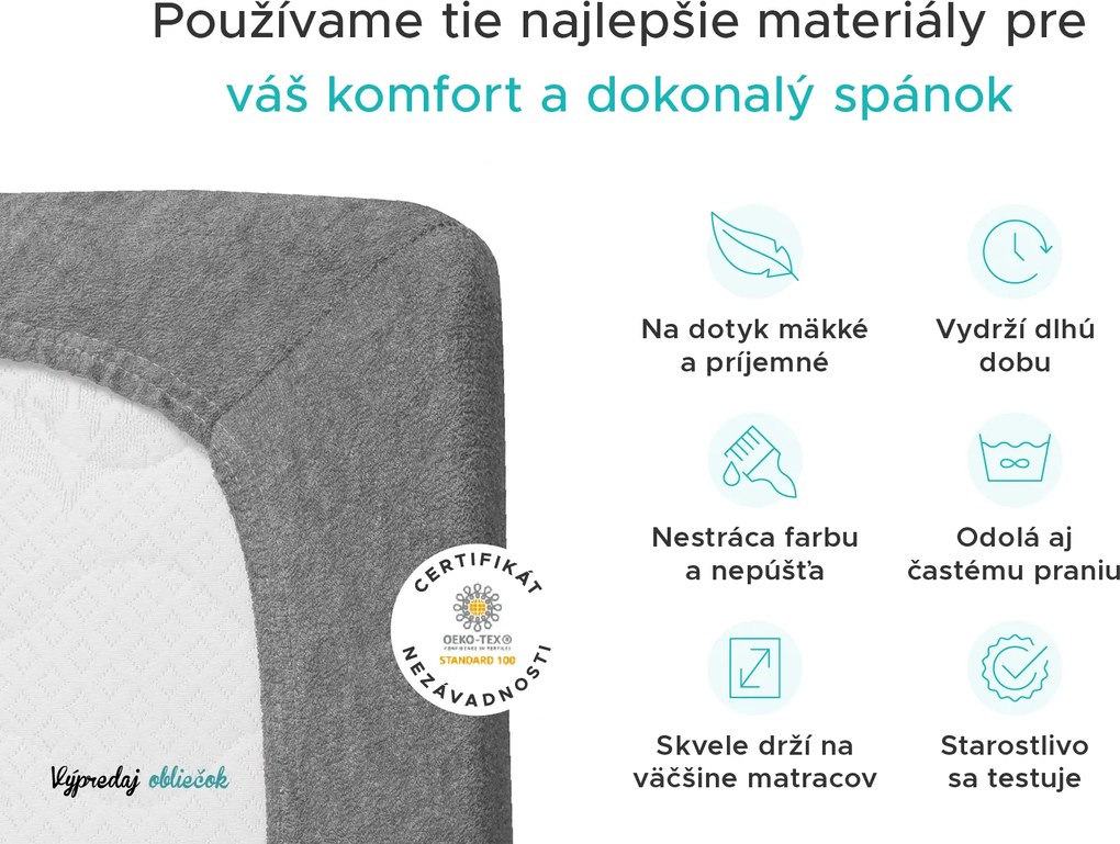 Froté plachta EXCLUSIVE svetlohnedá 180x200 cm