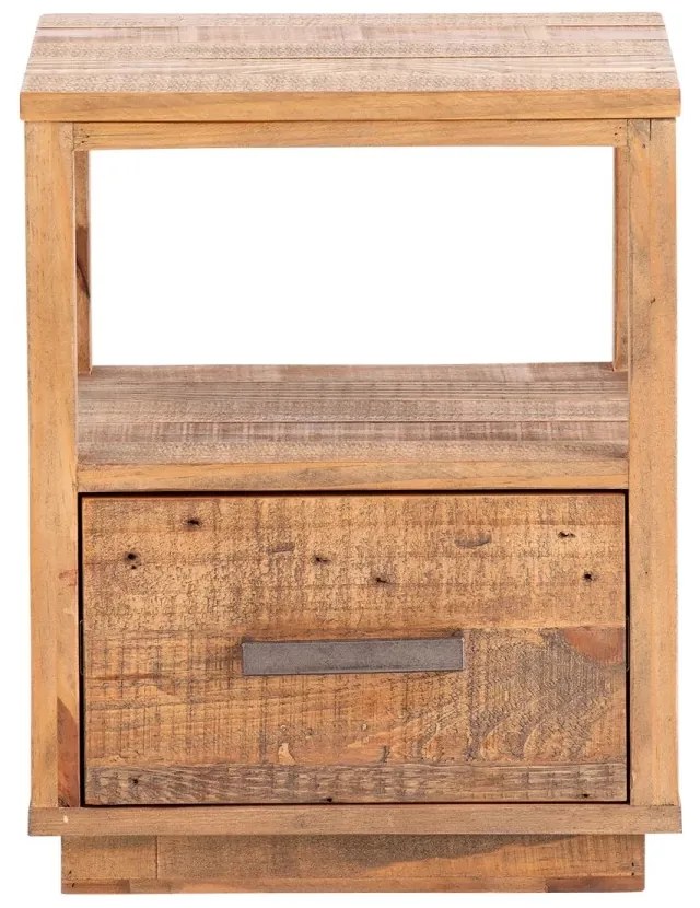 furniture-nabytek.cz - Masívny nočný stolík Woodville z recyklovanej borovice, lakovaný, prírodná farba