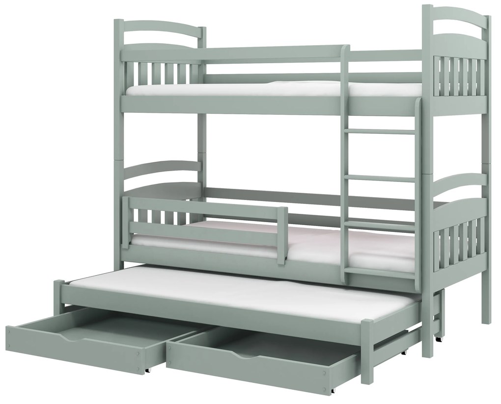 Detská posteľ 80 x 180 cm ANIE (s roštom a úl. priestorom) (grafit). Vlastná spoľahlivá doprava až k Vám domov. 1013170
