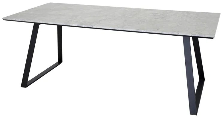 Estelle jedálenský stôl 140x90 cm (čierna/biely mramor)