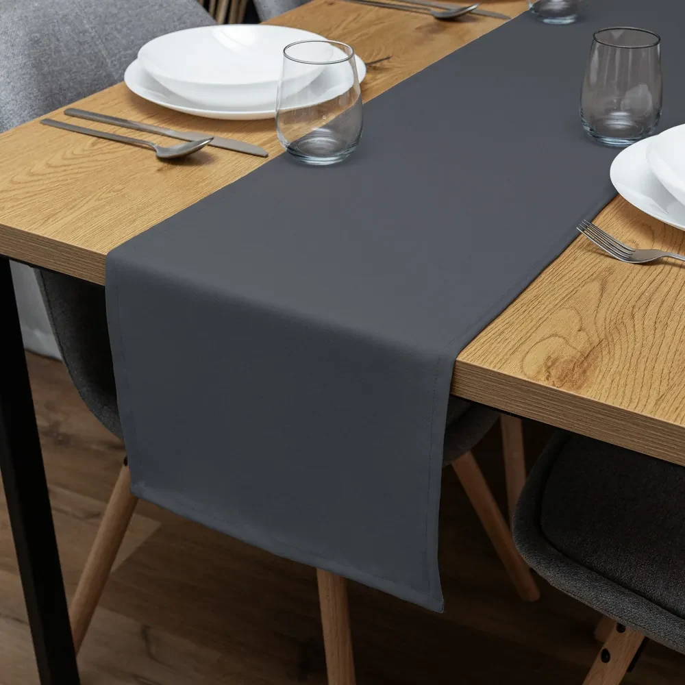 Biante Dekoračný behúň na stôl Rongo RG-017 Tmavo sivý 45x140 cm